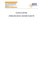 FULTON LÒ HƠI FBC HƯỚNG DẪN CÀI ĐẶT, VẬN HÀNH VÀ BẢO TRÌ