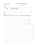 ĐỀ KIỂM TRA 15 PHÚT HÌNH HỌC 7 CHƯƠNG II