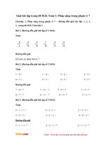 Giải bài tập trang 68 SGK Toán 1: Phép cộng trong phạm vi 7