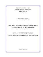 Giải thích thái độ và ý định tiêu dùng xanh của khách quốc tế đến nha trang 
