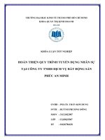 hoàn thiện quy trình tuyển dụng nhân sự tại công ty tnhh dịch vụ bất động sản phúc an minh