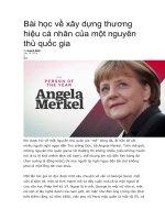 Bài học về xây dựng thương hiệu cá nhân của một nguyên thủ quốc gia 