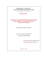 nghiên cứu và thiết kế hệ thống điều khiển thiết bị điện và giám sát hình ảnh qua mạng internet 