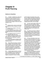 Solutions to question managerial accounting ch09 profit planning