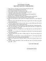 NGÂN HÀNG câu hỏi dân số môi TRƯỜNG 2016