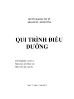 Quy trình điều dưỡng