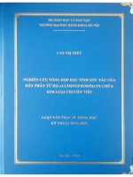 Nghiên cứu tổng hợp đặc tính xúc tác của rây phân tử aluminophosphate chứa kim loại chuyển tiếp 
