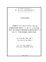 nghiên cứu tổng hợp và đặc trưng hydrotanxit trên cơ sở muối của al và mg, ứng dụng cho quá trình decacboxyl hóa dầu thực vật thu hydrocacbon xanh 