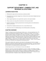 Test bank accounting management 11e chapter 15 SUPPORT DEPARTMENT, COMMON COST, AND REVENUE ALLOCATIONS 