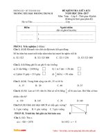 Đề thi giữa học kì 1 lớp 4 môn Toán, Tiếng Việt trường tiểu học Phương Trung 2, Hà Nội năm 2016 - 2017