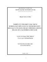 nghiên cứu tổng hợp và đặc trƣng hydrotanxit trên cơ sở các thành phần oxyt kim loại và ứng dụng cho quá trình decacboxyl hóa dầu dừa tạo hydrocacbon xanh 