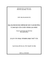 địa danh hành chính huyện tam đường và huyện tân uyên tỉnh lai châu