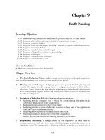 Overview managerial accounting chapter 09 
