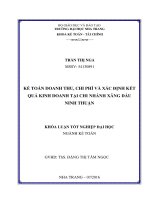 Kế toán doanh thu, chi phí và xác định kết quả kinh doanh tại khách sạn maritime trực thuộc công ty TNHH sài gòn vàng 