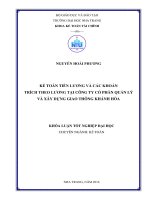 Kế toán tiền lương và các khoản trích theo lương tại công ty cổ phần quản lý và xây dựng giao thông khánh hòa 
