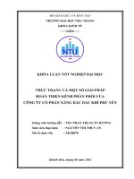 Thực trạng một số giải pháp hoàn thiện kênh phân phối của công ty cổ phần xăng dầu dầu khí phú yên  