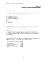 Test bank  advanced financial accounting  ch 10   additional consolidation reporting issues