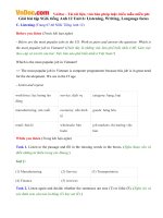 Giải bài tập SGK tiếng Anh lớp 12 Unit 6: Listening, Writing, Language focus