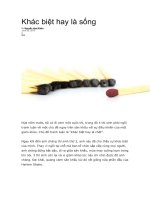 Khác biệt hay là sống 