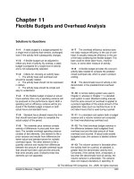 Solutions to question managerial accounting ch11 flexible budgets and overhead analysis