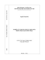 nghiên cứu phương pháp tự động hóa trong nhận dạng dòng nhạc 