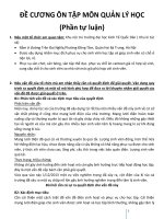 ĐỀ CƯƠNG ôn tập QUẢN lý học