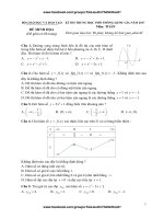 20 đề thi thử toán trắc nghiệm  trắc nghiệm tháng 10 có đáp án