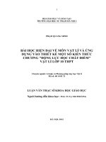 Bài học hiện đại về môn vật lí và ứng dụng vào thiết kế một số kiến thức chương Động lực học chất điểm Vật lí 10 THPT