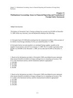 Test bank  advanced financial accounting  CH12   multinational accounting