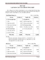 hướng dẫn bài tập lập báo cáo tài chính tổng hợp