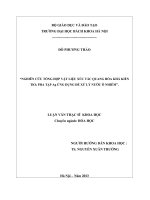 nghiên cứu tổng hợp vật liệu xúc tác quang hóa khả kiến tio2 pha tạp ag ứng dụng để xử lý nước ô nhiễm 