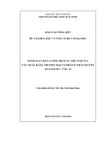 ĐÁNH GIÁ CHẤT LƯỢNG DỊCH VỤ THẺ ATM CỦA CÁC NGÂN HÀNG THƯƠNG MẠI CỔ PHẦN Ở THÁI NGUYÊN
