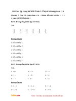 Giải bài tập trang 66 SGK Toán 1: Phép trừ trong phạm vi 6