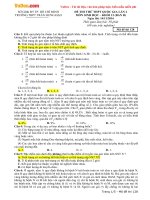 Đề thi thử THPT Quốc gia năm 2017 môn Sinh học trường THPT Trần Hưng Đạo, TP. Hồ Chí Minh (Lần 2)