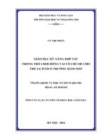 Giáo dục kĩ năng hợp tác trong trò chơi đóng vai có chủ đề cho trẻ 5 6 tuổi ở trường mầm non 