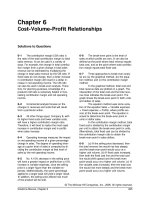 Solutions to question managerial accounting ch06 cost volume profit relationships 