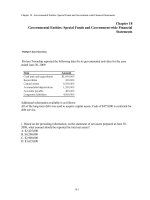 Test bank  advanced financial accounting CH18 government entities