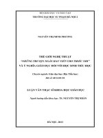 Thế giới nghệ thuật Những truyện ngắn hay viết cho thiếu nhi và ý nghĩa giáo dục đối với học sinh tiểu học