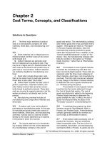 Solutions to question managerial accounting ch02 cost terms concept and classifications 