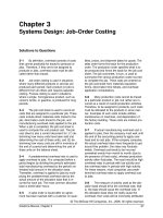 Solutions to question managerial accounting ch03 sysstems design job order costing