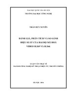 Đánh giá, phân tích và so sánh hiệu suất của hai bộ mã hóa video h 265 và h 264 