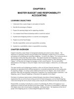 Test bank accounting management 11e chapter 06 MASTER BUDGET AND RESPONSIBILITY ACCOUNTING