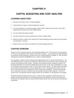 Test bank accounting management 11e chapter 21 CAPITAL BUDGETING AND COST ANALYSIS 
