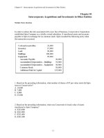 Test bank  advanced financial accounting ch 01  intercorporate acquisitions and investments in other entities
