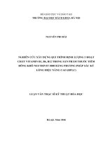 nghiên cứu xây dựng qui trình định lượng 3 hoạt chất vitamin b1, b6, b12 trong sản phẩm thuốc tiêm đông khô neutrivit 5000 bằng phƣơng pháp sắc ký lỏng hiệu năng cao (hplc) 