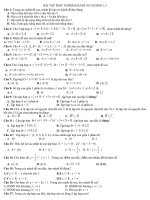 trắc nghiệm hình học, đại số 11