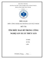 Tiểu luận tìm hiểu bao bì trong công nghệ sản xuất thủy sản