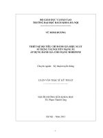 Thiết kế bộ tiêu chí đánh giá hiệu suất sử dụng tài nguyên mạng 3g, áp dụng 