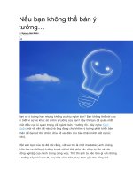 Nếu bạn không thể bán ý tưởng 