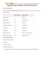 Ngữ pháp Tiếng Anh lớp 6 Unit 8: Out and About